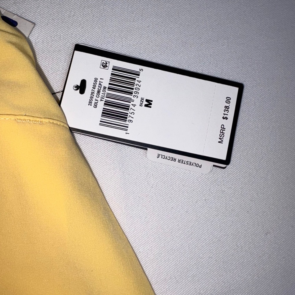 RLX Ralph Lauren Golf Skort Medium Yellow New Pleated Back Wicking Athletic - Picture 10 of 12